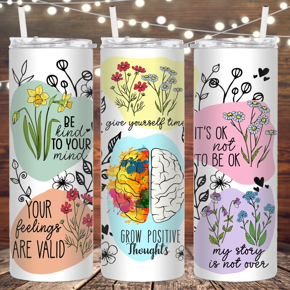 Grow Positivity metal insulated tumbler